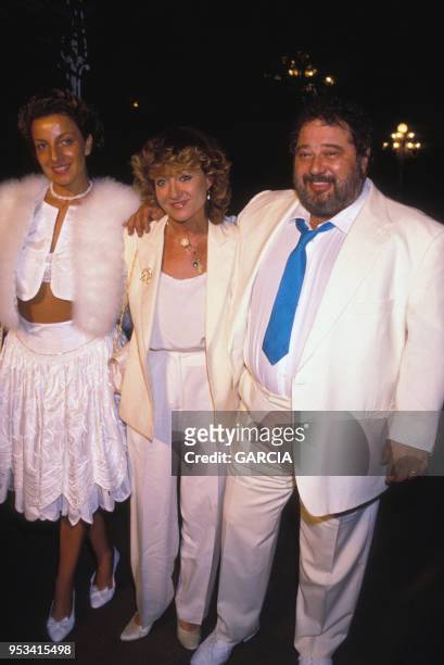 Carlos au mariage de Eddie Barclay avec Cathy Esposito en juin 1988, France.