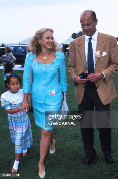 Katia Tchenko en famille au Trophée Lancôme en septembre 1994 à Saint-Nom-la-Bretèche, France.