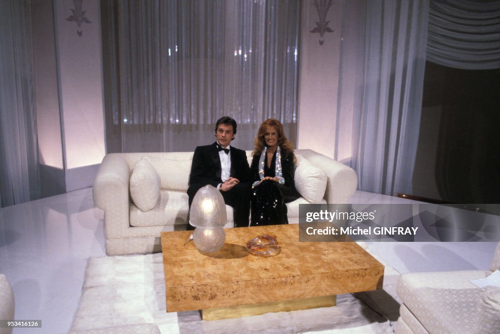 Alain Delon et Dalida à Paris en 1983