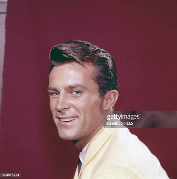Portrait de l'acteur américain Robert Conrad dans les années 60. Circa 1960.