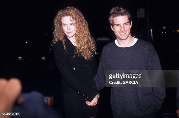 Nicole Kidman et Tom Cruise à Paris en septembre 1993, France.