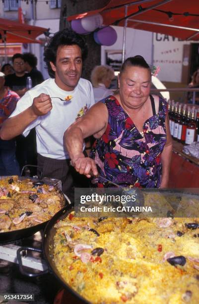 Baptême de Myriam la fille de Chico, membre des Gipsy Kings en juillet 1990, France.