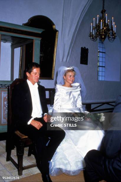 Mariage de Philippe Junot et Nina Wendelboe-Larsen le 10 octobre 1987 au Danemark.