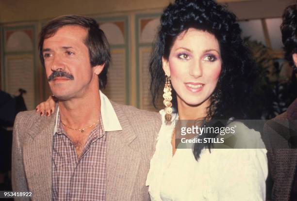 Sonny Bono and Cher dans les années 80 aux Etats-Unis. Circa 1980.
