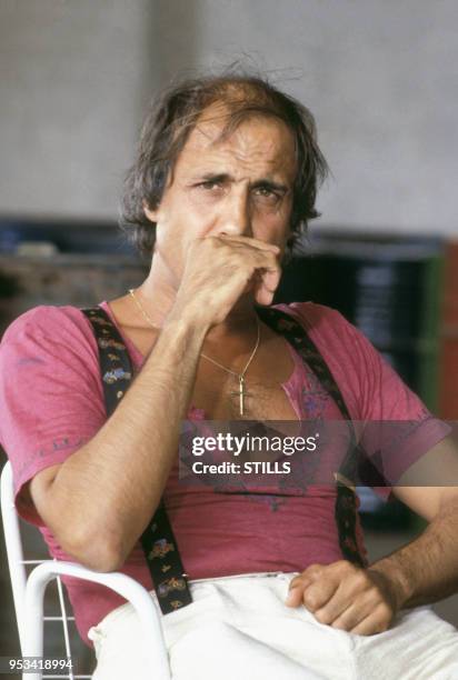 Portrait du chanteur italien Adriano Celentano dans les années 70, Italie.