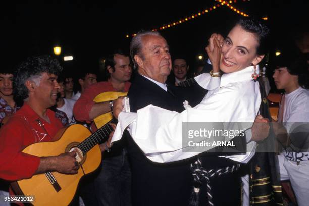 Mariage de Inès de La Fressange avec Luigi d?Urso le 9 juin 1990 à Tarascon, France.