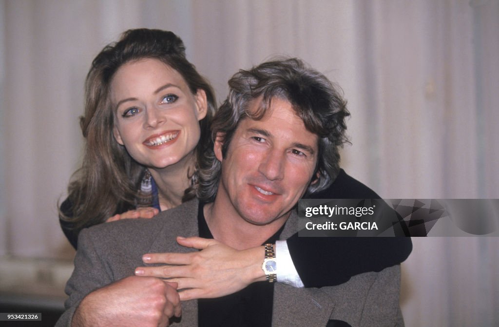 Portrait De Lactrice Jodie Foster Et De Lacteur Richard Gere En