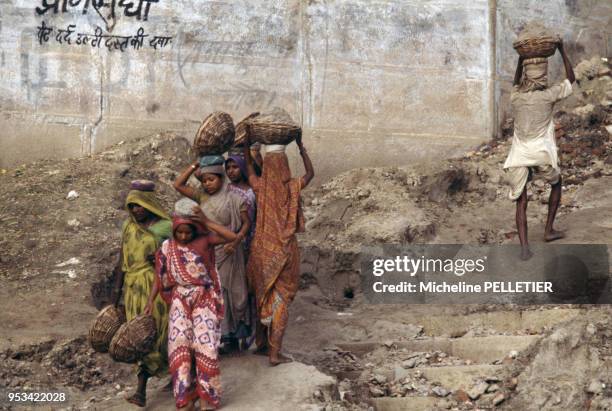 Intouchables en septembre 1979 à Bénarès en Inde.