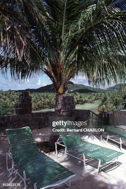 "Cotton House" en août 1981 sur l'île Moustique à Saint-Vincent-et-les Grenadines.