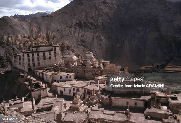 Le monastère de Lamayuru dans la région de Ladakh en décembre 1975 en Inde.