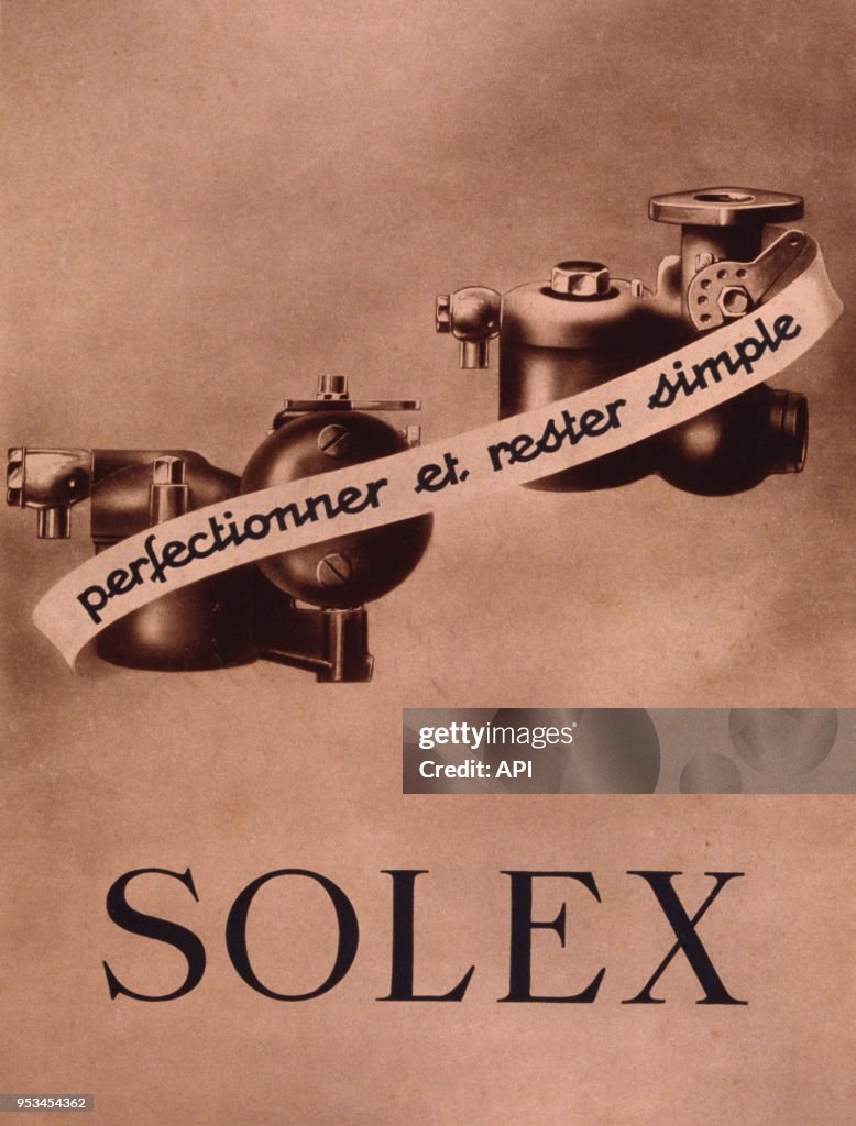 Publicité pour le carburateur "Solex"