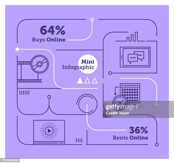 on demand mini infographic - supply demand graph stock illustrations