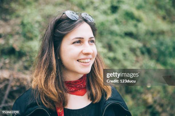 happy turkish woman walking at nature - 123ducu stock pictures, royalty-free photos & images