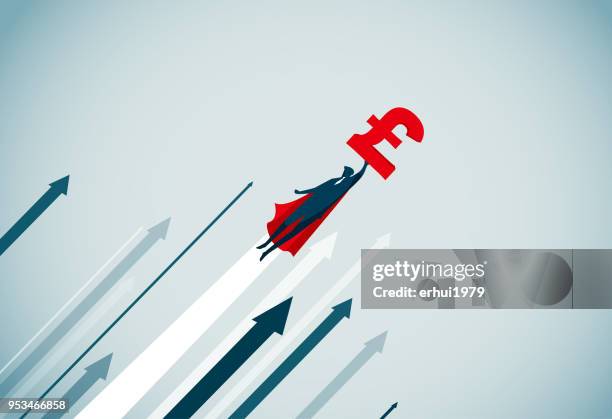 leadership - pound symbol stock illustrations