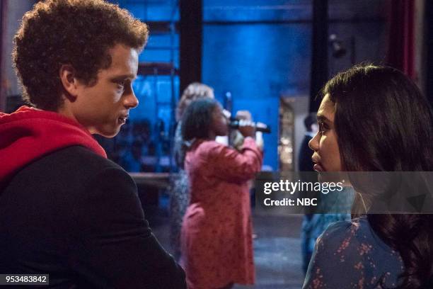 Totally Hosed" Episode 109 -- Pictured: Damon J. Gillespie as Robbie Thorne, Auli'i Cravalho as Lilette Suarez --