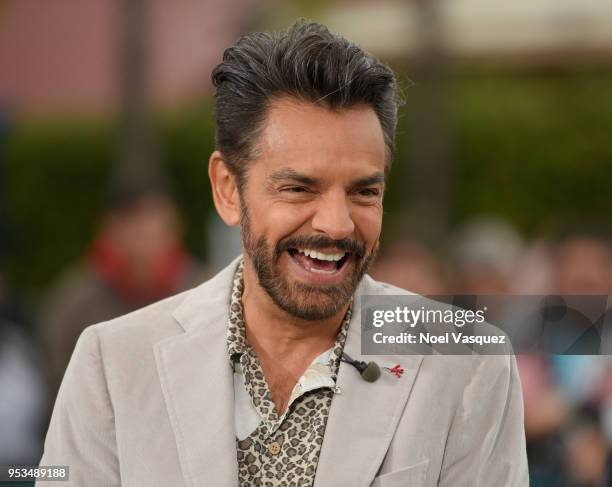 Eugenio Derbez visits "Extra" at Universal Studios Hollywood on May 1, 2018 in Universal City, California.