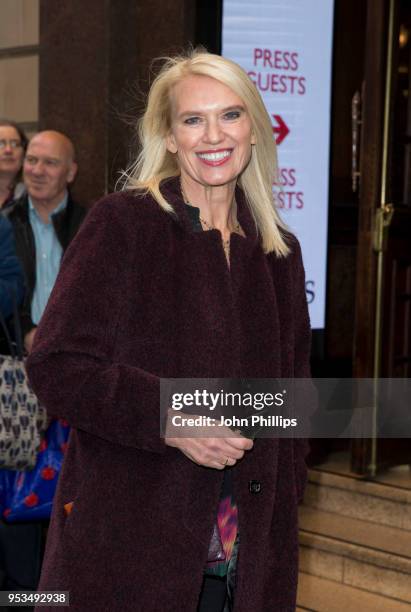 Anneka Rice attends Chess The Musical press night at London Coliseum on May 1, 2018 in London, England.