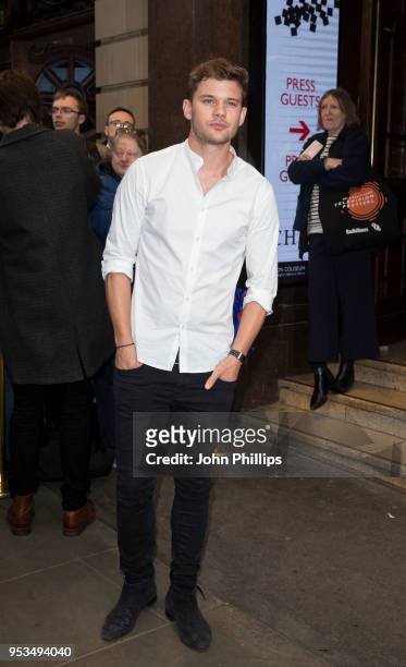 Jeremy Irvine attends Chess The Musical press night at London Coliseum on May 1, 2018 in London, England.