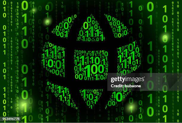 globe binary code vector pattern background - sharing digital information stock illustrations