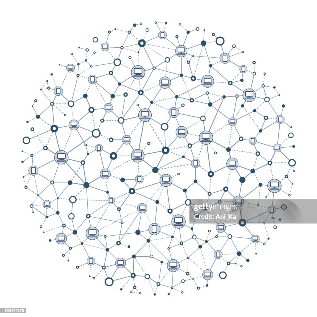 Abstract Network High-Res Vector Graphic - Getty Images