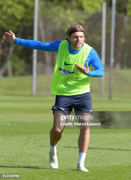 Alexander Esswein of Hertha BSC during the training at Schenkendorfplatz on May 1, 2018 in Berlin, Germany.