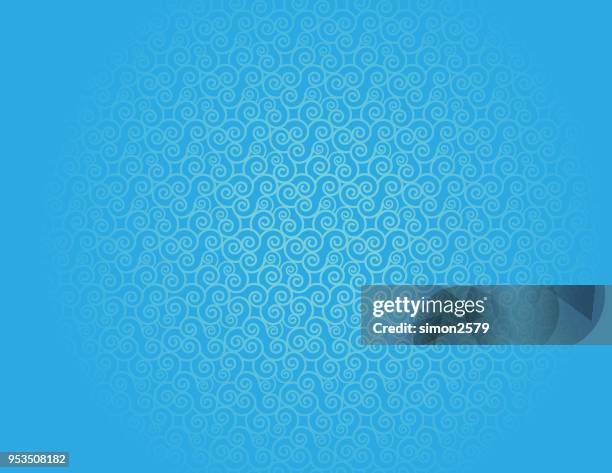 seamless pattern with curly lines background - curly vector stock illustrations