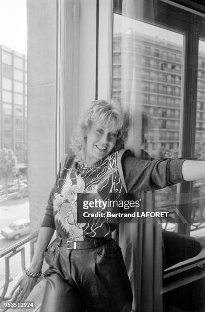 Agnetha Fältskog, la chanteurse du groupe Abba, à Paris en septembre 1983, France.