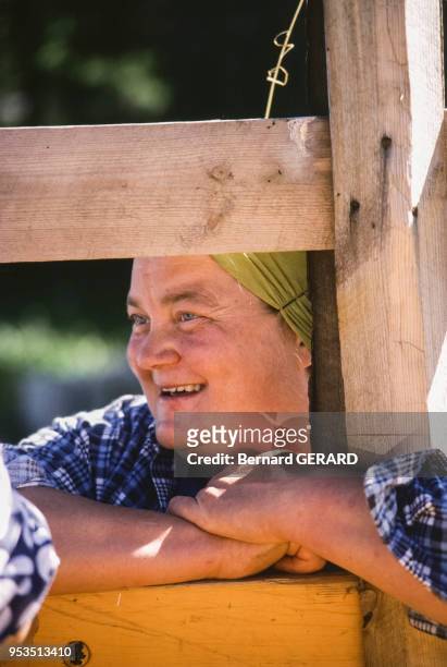 Agricultrice de la province de Laponie en 1982, Finlande.