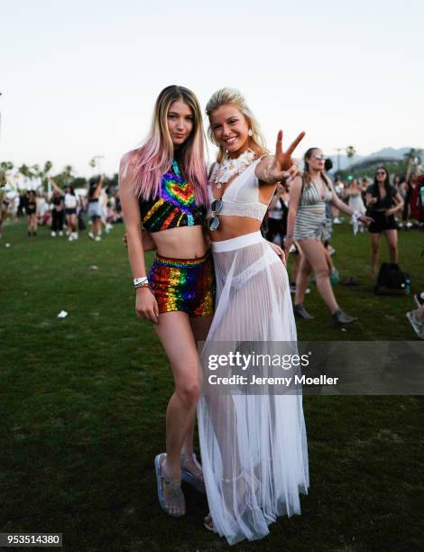 Coachella guest during day 2 of the 2018 Coachella Valley Music & Arts Festival Weekend 1 on April 14, 2018 in Indio, California.