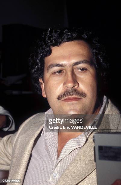 Pablo Escobar, le chef du cartel de Medellin et numéro un mondial du trafic de cocaine en 1988 à Medellin, Colombie.