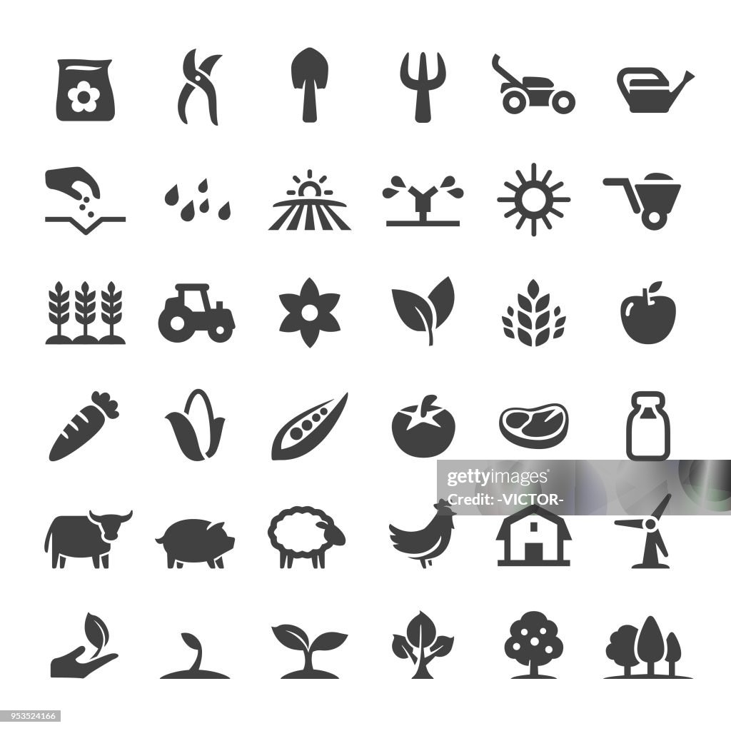 Ferme et Agriculture Icons - série Big