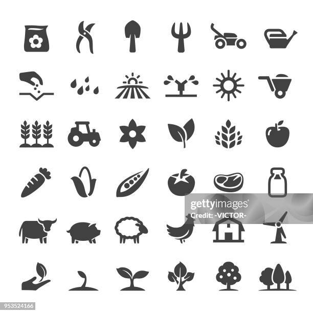 ilustrações de stock, clip art, desenhos animados e ícones de farm and agriculture icons - big series - sprinkler