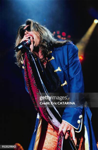 Le groupe Aerosmith en concert le 8 juin 1997 à Lyon, France.