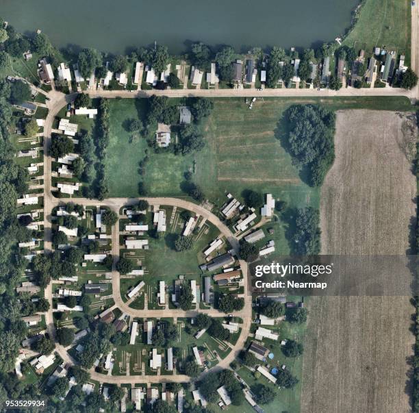 barracks settlement, davenport, iowa, usa - davenport iowa stock pictures, royalty-free photos & images