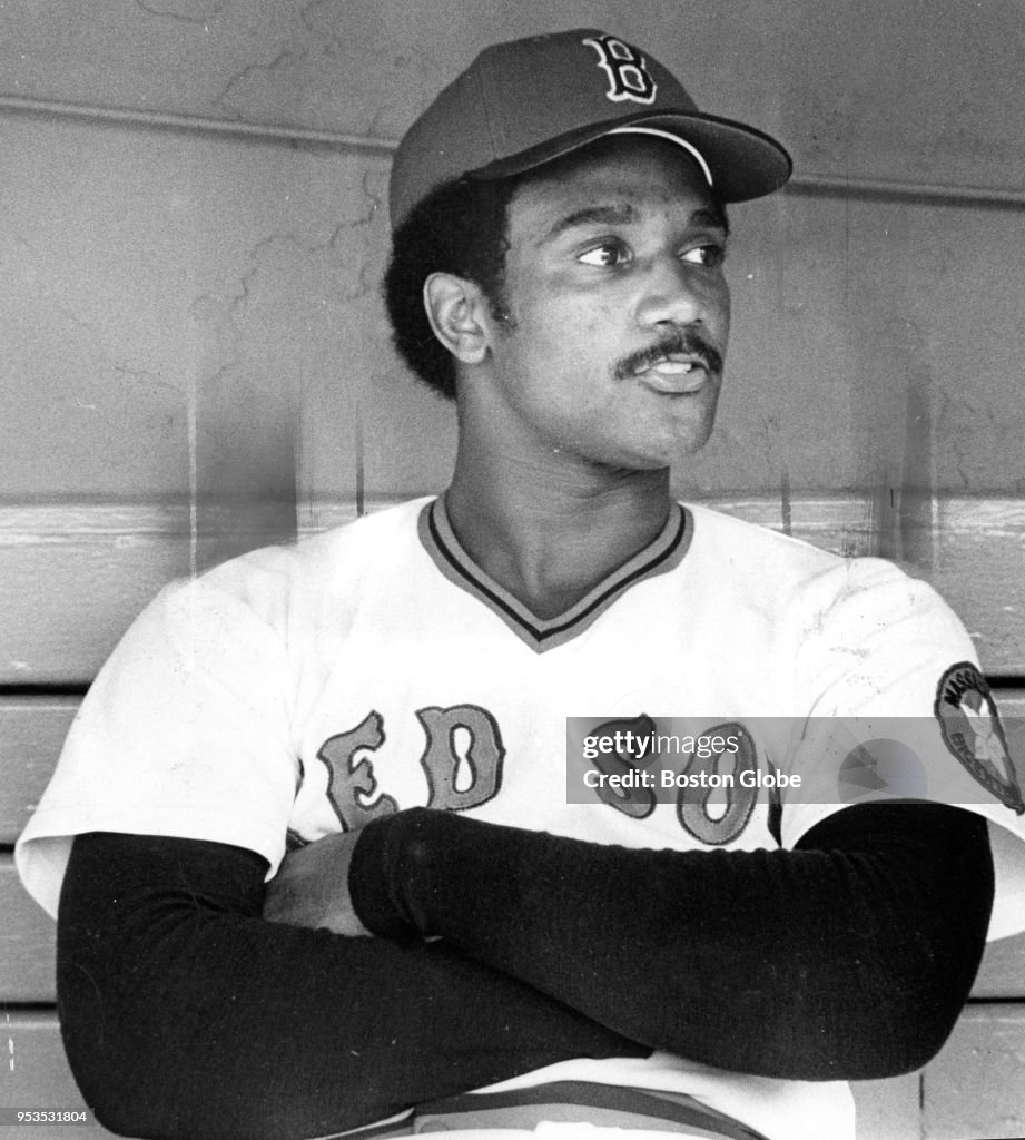Jim Rice Images Boston Red Sox Jim Rice sits in the dugout during a game against the ...
