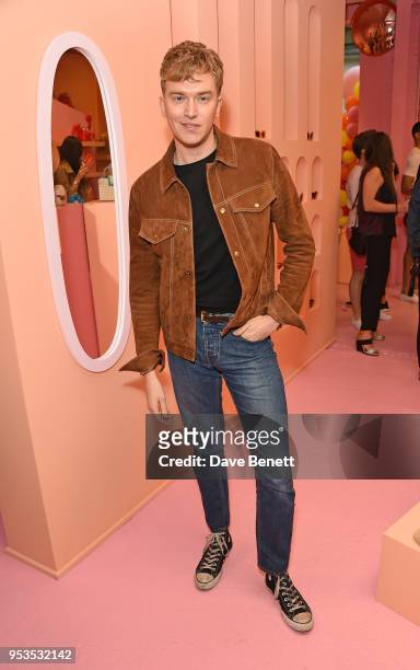 Fletcher Cowan attends the Koibird store launch on May 1, 2018 in London, England.
