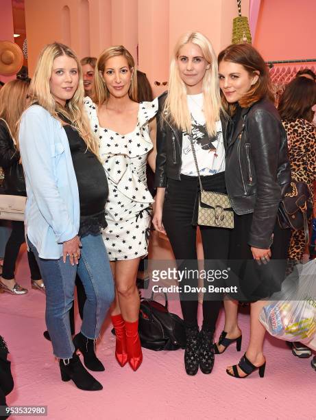 Gracie Egan, Laura Prasdelska, India Rose James and Morgane Polanski attend the Koibird store launch on May 1, 2018 in London, England.