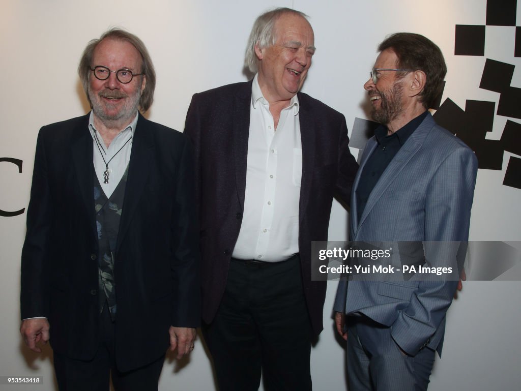 Tim Rice Chess Benny Andersson, Sir Tim Rice and Bjorn Ulvaeus during the curtain ...