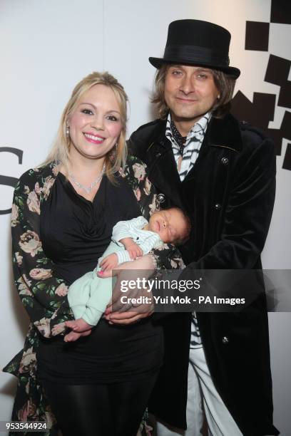 One of the stars of the musical Tim Howar and his wife Jodie, with their four day old baby son Hamish Rex, and who Tim had to leave the show during a...
