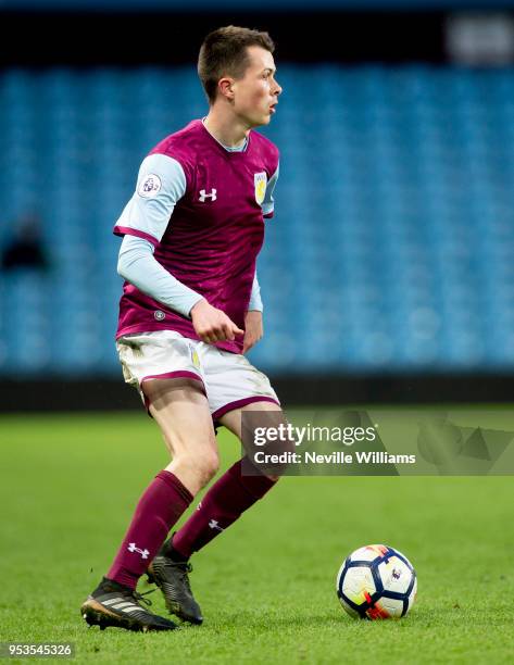 Jack Clarke of Aston Villa during the Premier League 2 play off semi final match between Aston Villa and Reading at Villa Park on May 01, 2018 in...