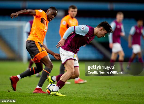 Callum O'Hare of Aston Villa during the Premier League 2 play off semi final match between Aston Villa and Reading at Villa Park on May 01, 2018 in...