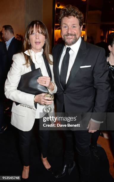 Cast member Michael Ball and wife Cathy McGowan attend the press night after party for "Chess" at St Martins Lane on May 1, 2018 in London, England.