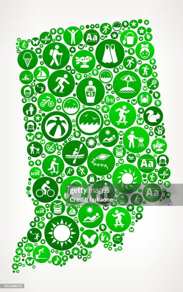 Indiana Summer Camp Fun Icon Pattern