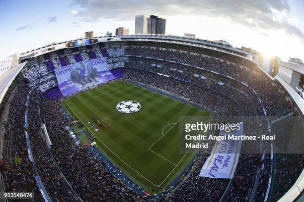 General view before the UEFA Champions League Semi Final Second Leg match between Real Madrid and Bayern Muenchen at Estadio Santiago Bernabeu on May...