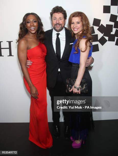 Alexandra Burke , Michael Ball and Cassidy Janson at the aftershow party for the press night of the musical Chess, at the London Coliseum in central...