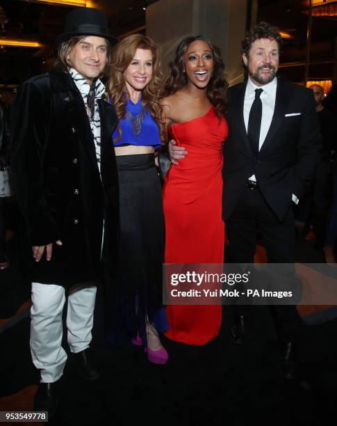 Tim Howar, Cassidy Janson, Alexandra Burke and Michael Ball at the aftershow party for the press night of the musical Chess, at the London Coliseum...