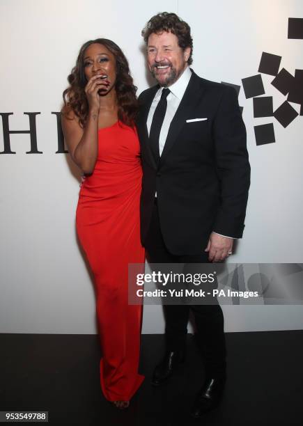 Alexandra Burke and Michael Ball at the aftershow party for the press night of the musical Chess, at the London Coliseum in central London.