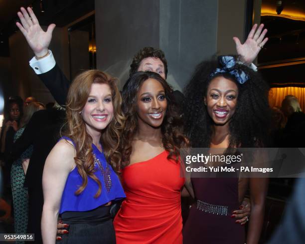 Cassidy Janson, Alexandra Burke, Beverley Knight and Michael Ball at the aftershow party for the press night of the musical Chess, at the London...