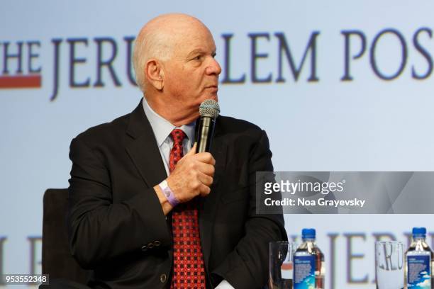 Ben Cardin speaks onstage during the Jerusalem Post New York Annual Conference at the New York Marriott Marquis Hotel on April 29, 2018 in New York...