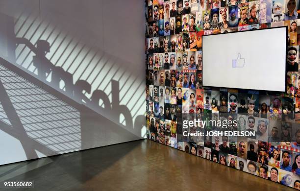 Display area is seen during the annual F8 summit at the San Jose McEnery Convention Center in San Jose, California on May 01, 2018. Facebook chief...